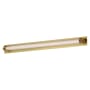 ET2 Doric 30" Wide LED Bath Bar with Ribbed Glass Shade Natural Aged Brass