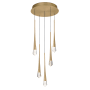 ET2 Pierce 13" Wide LED Crystal Multi Light Pendant Gold