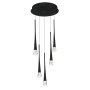 ET2 Pierce 13" Wide LED Crystal Multi Light Pendant Black