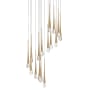ET2 Pierce 25" Wide LED Crystal Multi Light Pendant Gold