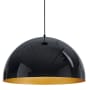 ET2 Hemisphere 24" Wide LED Pendant Gloss Black / Gold