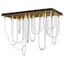 ET2 Soleil 42" Wide Flush Mount Linear Ceiling Fixture Natural Aged Brass