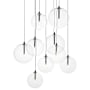 ET2 Global 9 Light 23" Wide LED Multi Light Pendant Black