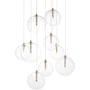 ET2 Global 9 Light 23" Wide LED Multi Light Pendant Natural Aged Brass