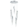 ET2 Quartz 5 Light 16" Wide LED Multi Light Pendant Polished Chrome