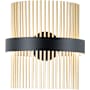 ET2 Chimes 15" Tall Wall Sconce Black / Satin Brass