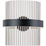 ET2 Chimes 15" Tall Wall Sconce Black / Satin Nickel