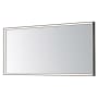 ET2 Bevel 60" W x 28" H Transitional Rectangular Framed Bathroom Wall Mirror with LED Lighting Brushed Black