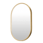 ET2 Elisse 20" W x 32" H Transitional Oval Framed Bathroom Wall Mirror with LED Lighting Gold