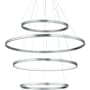 ET2 Groove 40" Wide Suspension Multi Light Pendant Brushed Aluminum