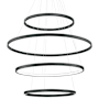 ET2 Groove 40" Wide Suspension Multi Light Pendant Black