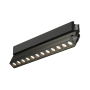 ET2 Continuum 9" Wide 9 Watt 3000K LED Adjustable Track Head with Optic Glass Black