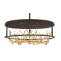 Eurofase Lighting Aerie 31" Wide LED Abstract Drum Chandelier Bronze / Gold