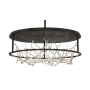 Eurofase Lighting Aerie 31" Wide LED Abstract Drum Chandelier Black / Silver