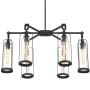 Eurofase Lighting Yasmin 6 Light 20" Wide Outdoor Chandelier Satin Black