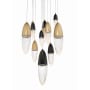 Eurofase Lighting Écrou 12 Light 30" Wide Suspension Multi Light Pendant Mixed Black / Brass