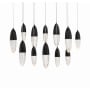 Eurofase Lighting Écrou 12 Light 14" Wide Suspension Multi Light Pendant Black