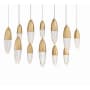 Eurofase Lighting Écrou 12 Light 14" Wide Suspension Multi Light Pendant Gold