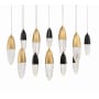 Eurofase Lighting Écrou 12 Light 14" Wide Suspension Multi Light Pendant Mixed Black / Brass
