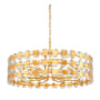 Eurofase Lighting Perrene 8 Light 32" Wide Drum Chandelier Gold