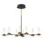 Eurofase Lighting Torcia 36" Wide Linear Chandelier Black / Gold