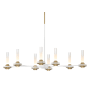 Eurofase Lighting Torcia 36" Wide Linear Chandelier White / Brass