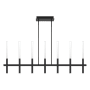 Eurofase Lighting Benicio 46" Wide 3000K LED Linear Crystal Chandelier Black