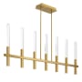Eurofase Lighting Benicio 46" Wide 3000K LED Linear Crystal Chandelier Gold