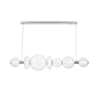 Eurofase Lighting Atomo 56" Wide 3000K LED Abstract Linear Chandelier Chrome / Clear