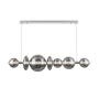 Eurofase Lighting Atomo 56" Wide 3000K LED Abstract Linear Chandelier Chrome / Smoke