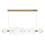 Eurofase Lighting Atomo 56" Wide 3000K LED Abstract Linear Chandelier Gold / Clear