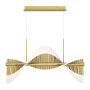 Eurofase Lighting Voltik 40" Wide LED Abstract Linear Chandelier Gold