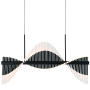 Eurofase Lighting Voltik 40" Wide LED Abstract Linear Chandelier Black