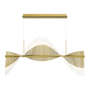 Eurofase Lighting Voltik 59" Wide LED Abstract Linear Chandelier Gold