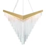 Eurofase Lighting Vivien 32" Wide LED Abstract Linear Chandelier Gold