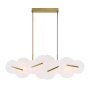 Eurofase Lighting Nuvola 56" Wide LED Abstract Linear Chandelier Gold