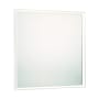 Eurofase Lighting Nixon 32" W x 32" H Modern Square AluminumBathroom Wall Mirror with LED Lighting Silver