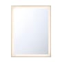 Eurofase Lighting Lenora 28" W x 36" H Modern Rectangular Bathroom Wall Mirror with LED Lighting Gold