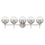Eurofase Lighting Iissa 5 Light 36" Wide Vanity Light Nickel