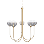 Eurofase Lighting Iissa 34" Wide Chandelier Gold / Smoked Glass