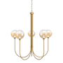 Eurofase Lighting Iissa 34" Wide Chandelier Gold / Amber Glass