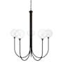 Eurofase Lighting Iissa 34" Wide Chandelier Matte Black / Clear Glass