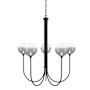 Eurofase Lighting Iissa 34" Wide Chandelier Matte Black / Smoked Glass