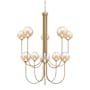 Eurofase Lighting Iissa 40" Wide Chandelier Gold / Amber Glass