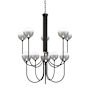 Eurofase Lighting Iissa 40" Wide Chandelier Matte Black / Smoked Glass
