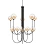 Eurofase Lighting Iissa 40" Wide Chandelier Matte Black / Amber Glass