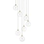 Eurofase Lighting Iissa 21" Wide Chandelier Gold / Clear Glass