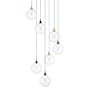 Eurofase Lighting Iissa 21" Wide Chandelier Gold-Black / Clear Glass