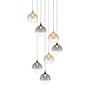 Eurofase Lighting Iissa 21" Wide Chandelier Gold-Black / Mixed Glass