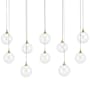 Eurofase Lighting Iissa 47" Wide Linear Chandelier Gold / Clear Glass